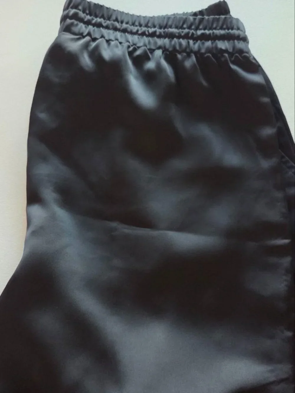 $165 Lauren Ralph Lauren Satin Charmeuse Wide-Leg Pant Black Size M - Picture 6 of 11